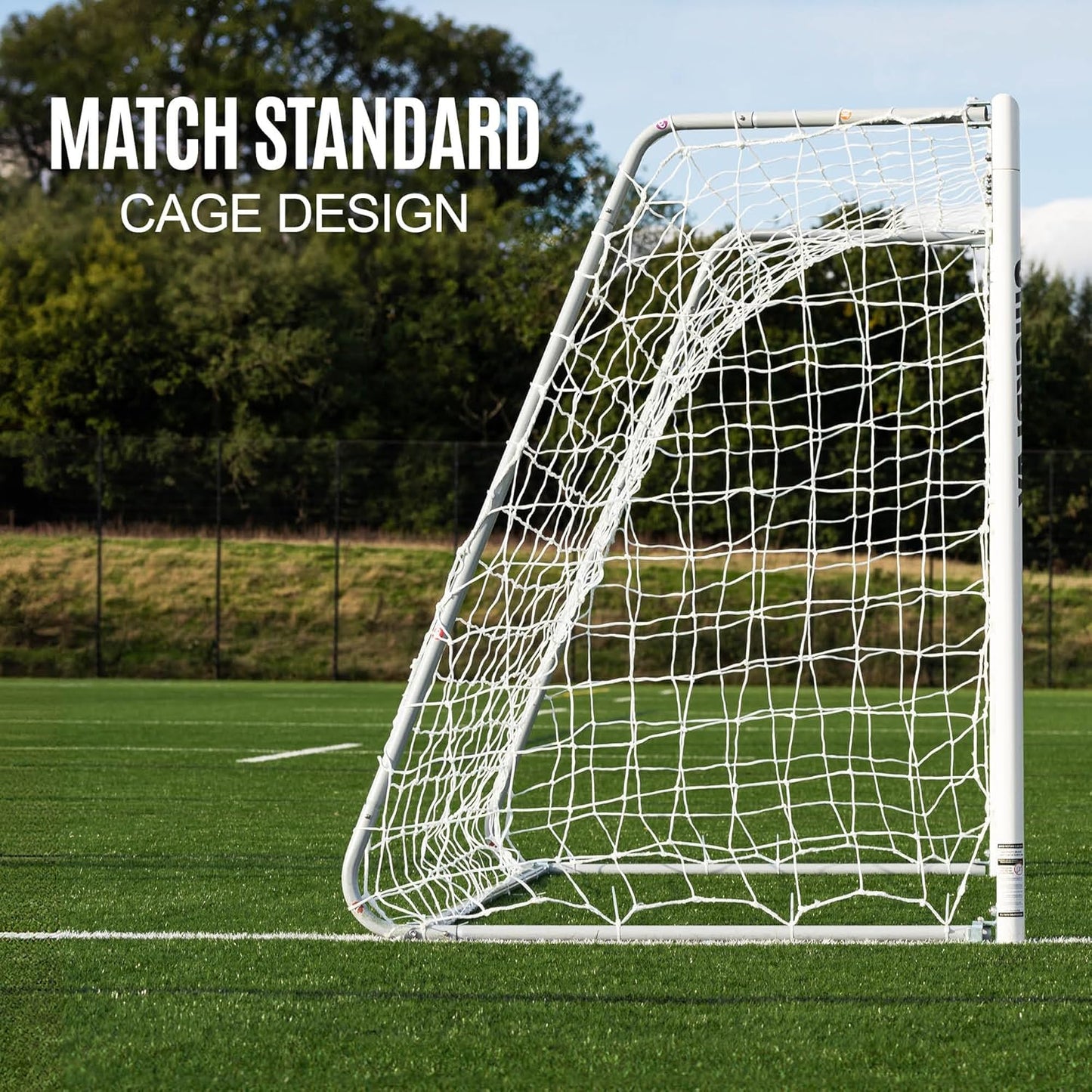 Premium Reinforced Aluminum Soccer Match Goal [Single Goal]