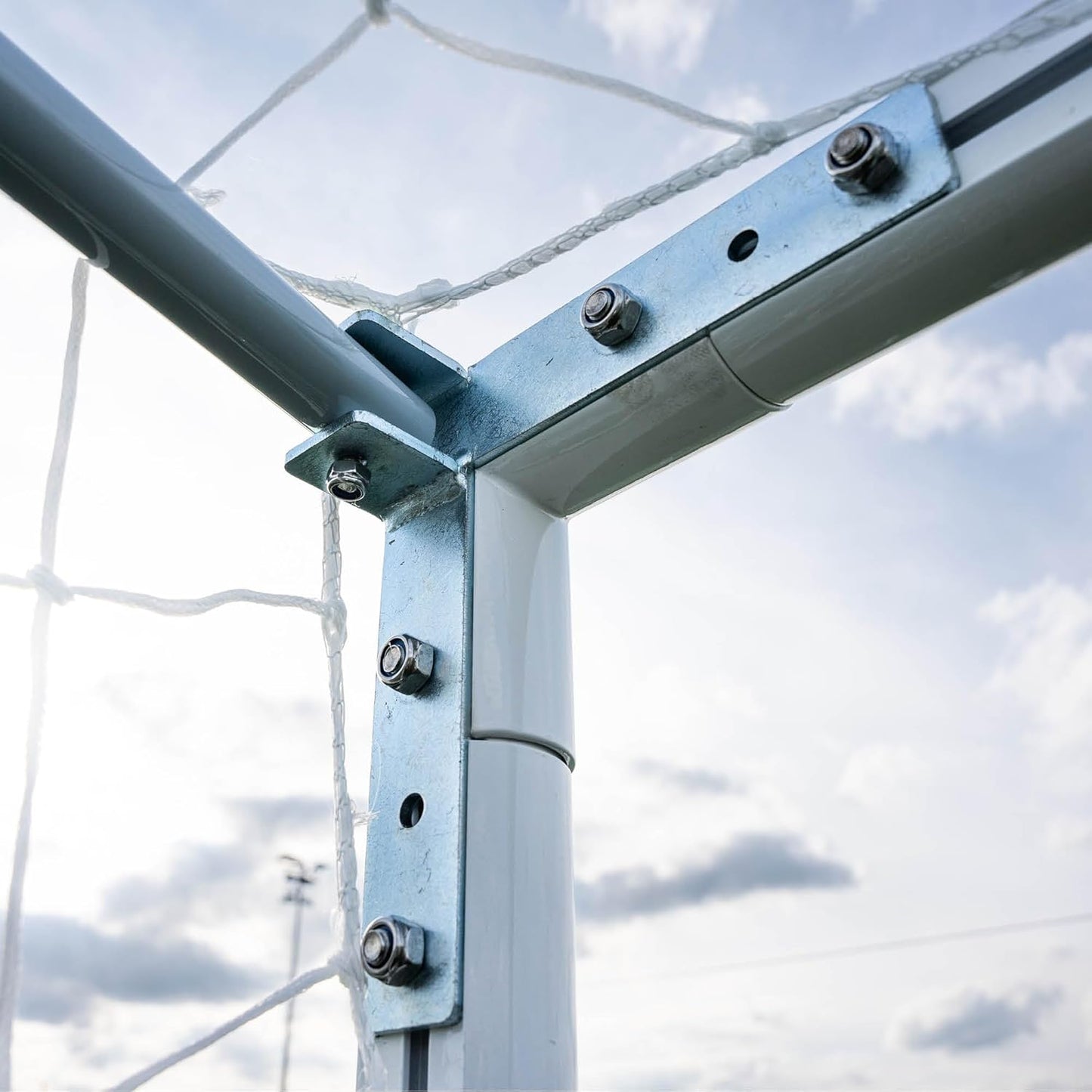 Premium Reinforced Aluminum Soccer Match Goal [Single Goal]